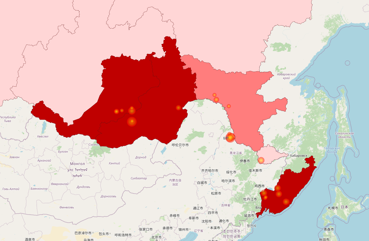Карта пожаров в амурской области