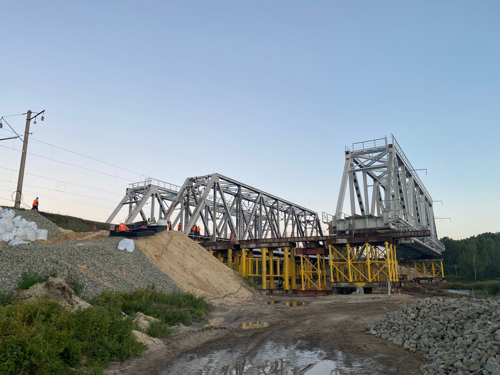 Железнодорожный мост через Амур в Белогорске