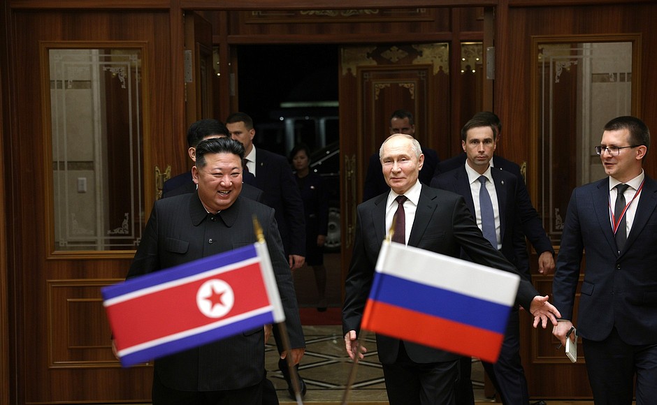 Переговоры Путина и Ким Чен Ына начались в КНДР