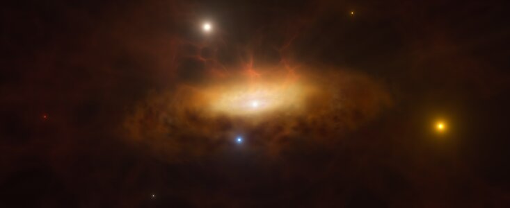 Внезапное пробуждение огромной черной дыры обнаружили ученые