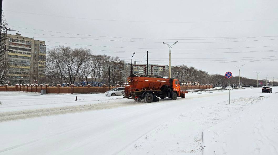 Первый серьезный снег выпал в Благовещенске