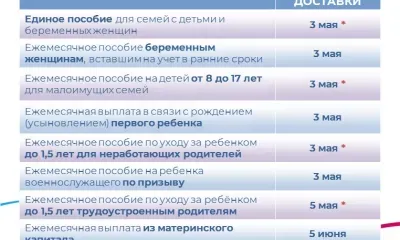 График выплат для семей с детьми и беременных в мае опубликовал Соцфонд